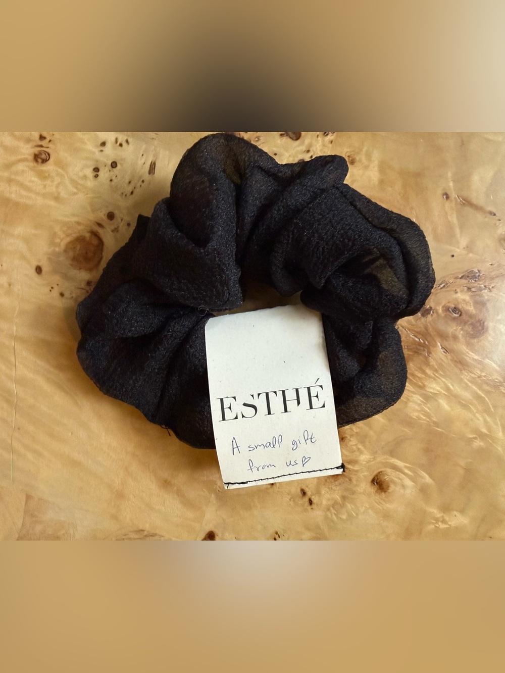 Black Sheer Hair Scrunchie
